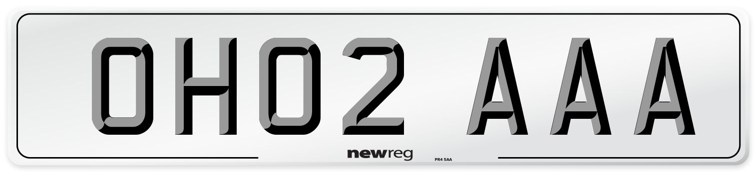 OH02 AAA Number Plate from New Reg